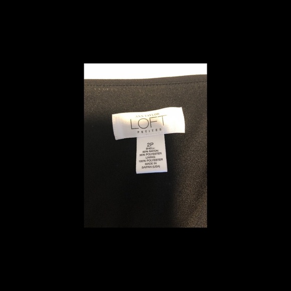 Loft Black Short Sleeve Wrap Dress, 2p - Picture 2 of 2